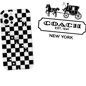 COACH Designer Black White Squares
Checkered iPhone 12/ 12 PRO Hard Case